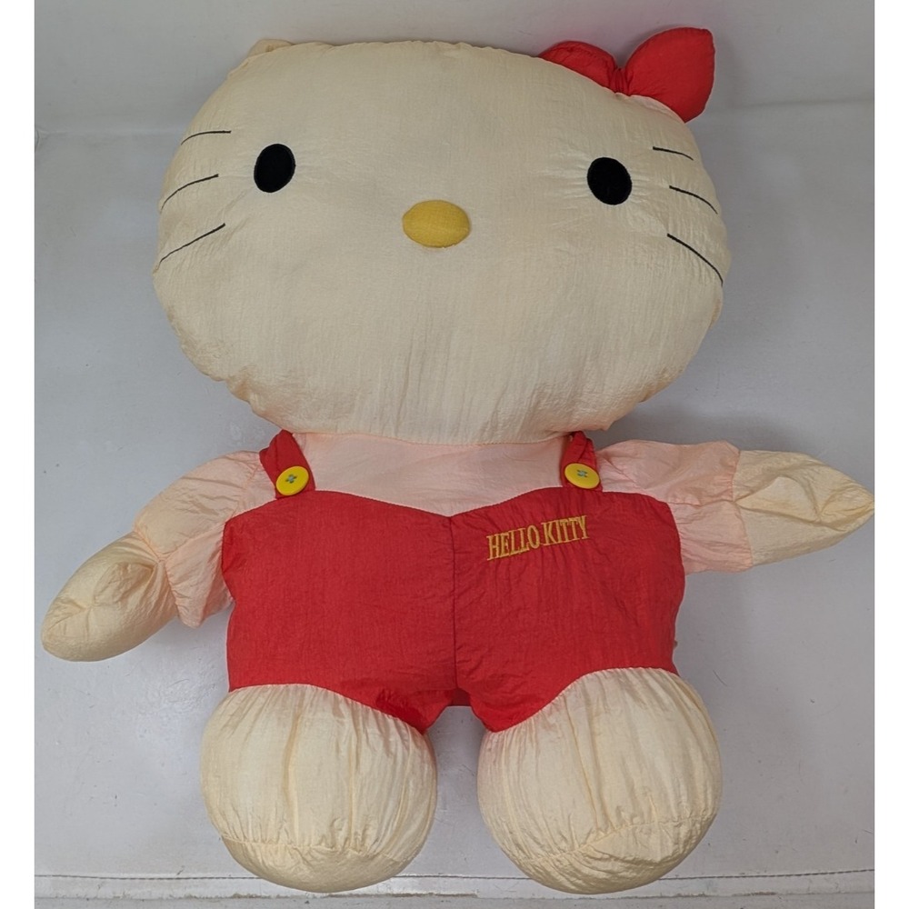 Vintage Sanrio Hello Kitty Plush Nylon Parachute Material 1988 80s 1980s Large